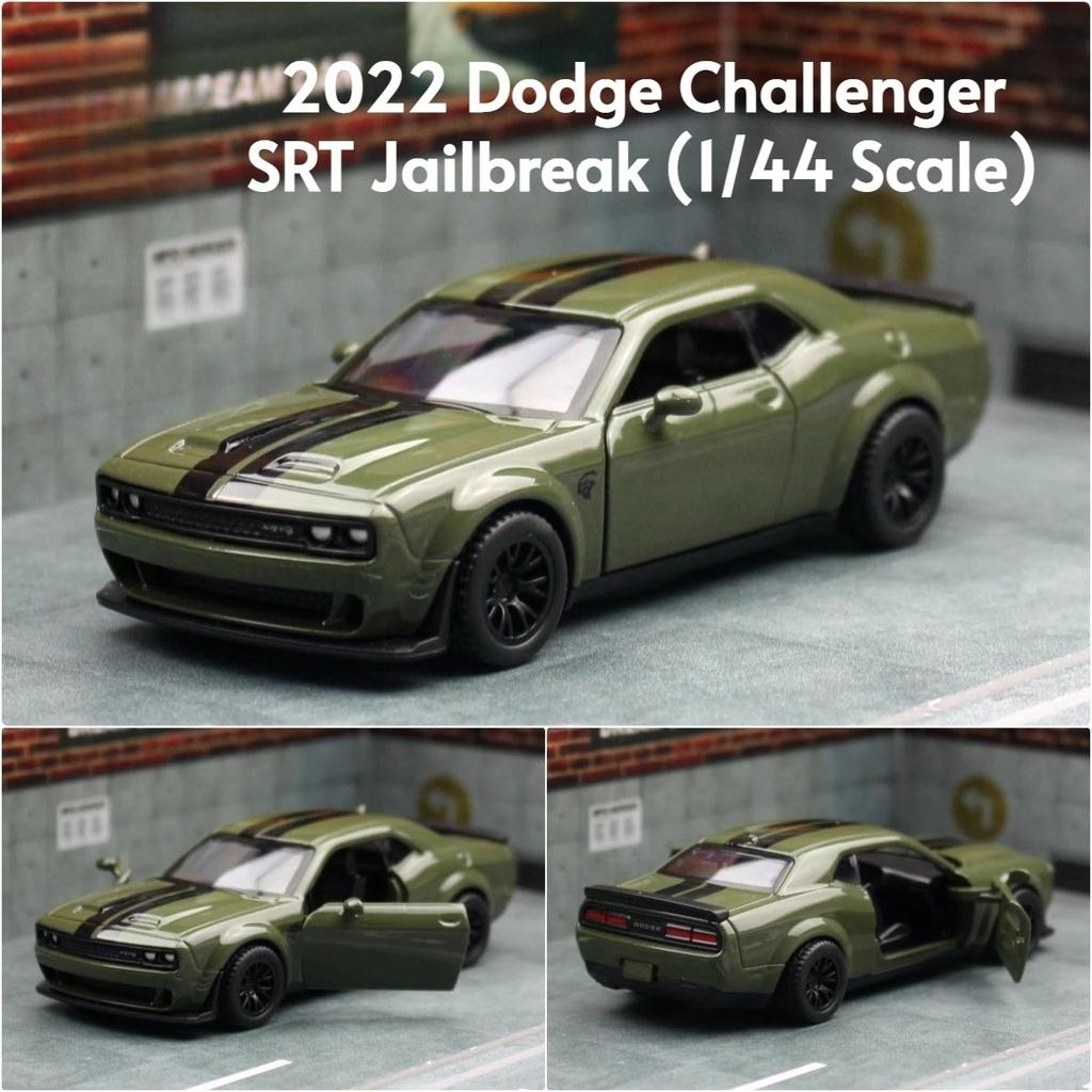 1/44 Dodge Challenger SRT Hellcat игрушечная модель автомобиля литая металлическая миниатюрная машина открывающиеся двери откидывающиеся назад коллекционный подарок для ребенка