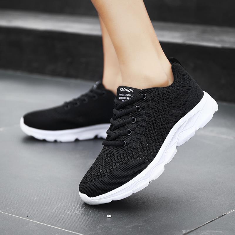 2026 Spring and Summer Travel Flying Knitting Sports Shoes Casual Youth Schoolgirl Shoes Running Shoes Travel Shoes