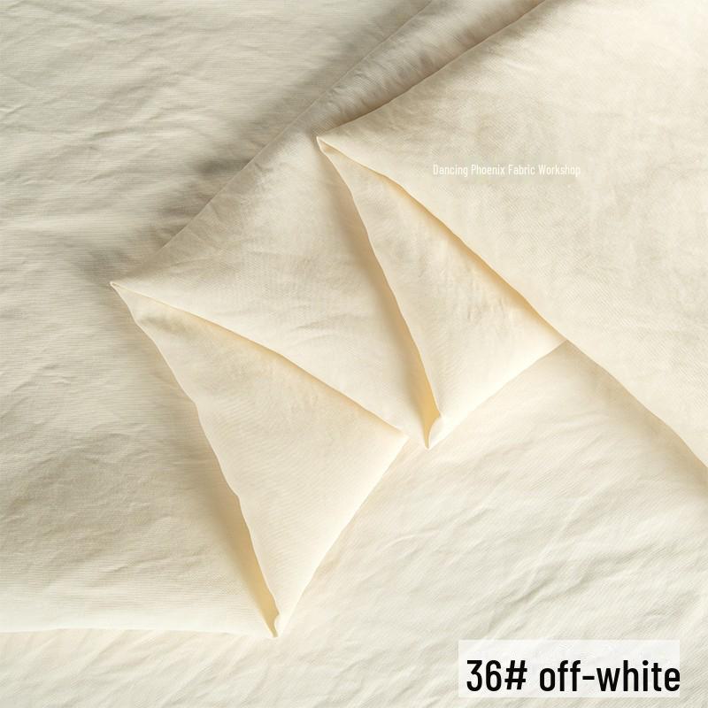 Retro Pískově Praná Matná Měděná Amoniaková Hedvábná Tkanina - Nepružný Mlhavě Mrazivý Materiál na Top/Sukni