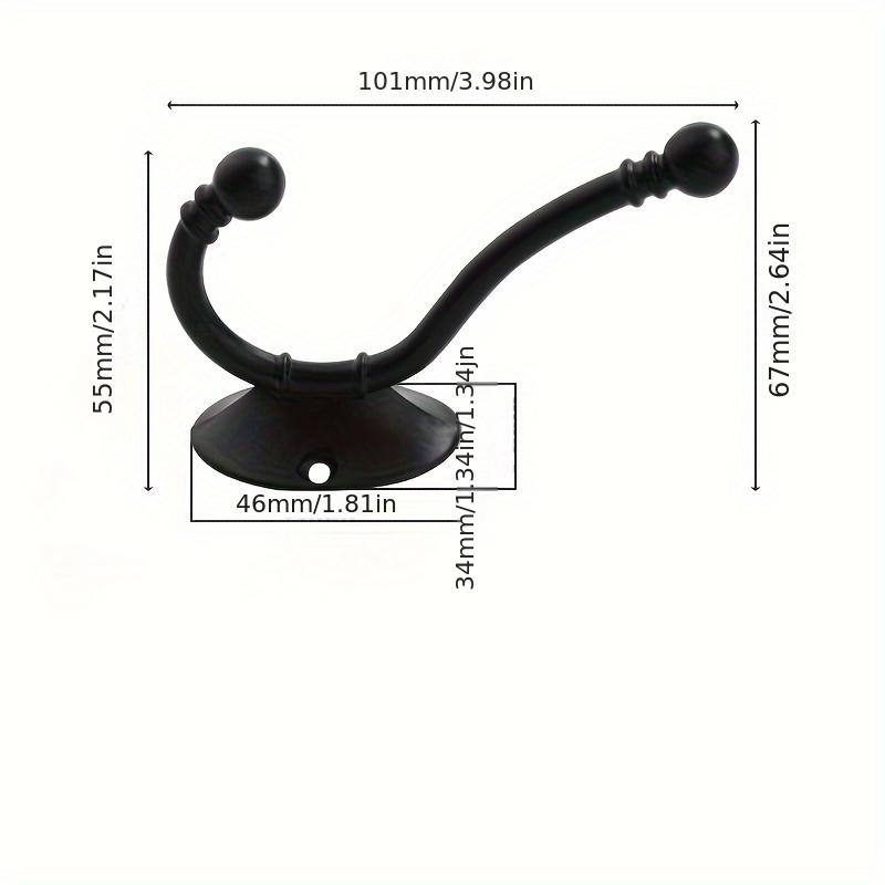 2Pcs Wooden Cabinet Doors European-Style Coat Hanger, Wall-Mounted Single Hanger for Kitchen And Bathroom, Key Holder, Entryway Hanger
