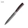 Sharp Stainless Steel Damascus Professional Chef Knife Fruit Knife Color Wood Handle Cutting Knife Meat Knife Combination