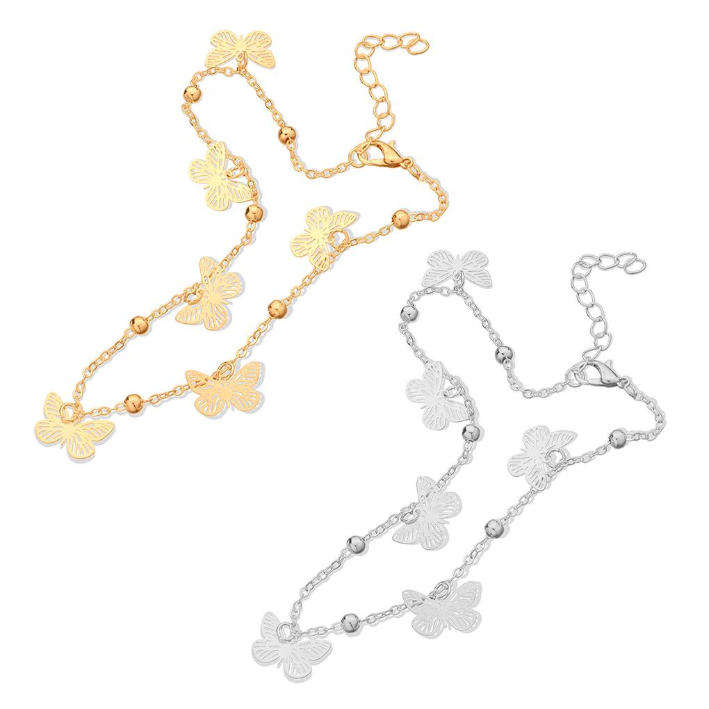 Exquisite Ankle Bracelets Butterflies Aesthetic Jewelry Pendents Wear-resistant Decorations Beach Gifts Foot Chains for Women