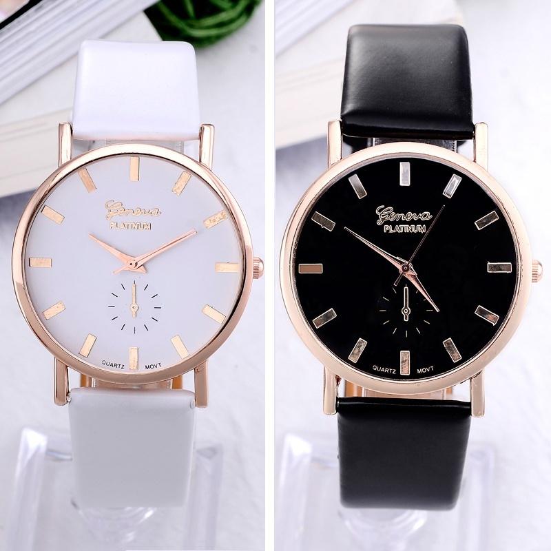 Montre Bracelet Femme,Montre Femme Analogique Quartz Avec Bracelet Cuir