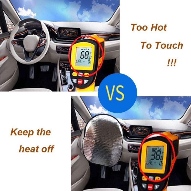 Universal Car Steering Wheel Sunshade Cover Heat Resistant Aluminum Foil Protectors For Most Vehicles