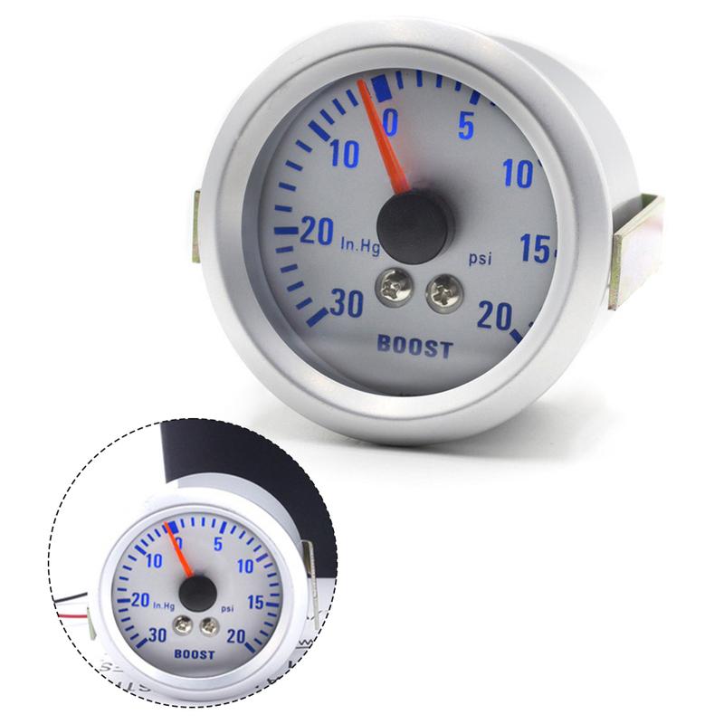 52mm 2" Turbocharger Gauge For Car Modification -30~20psi 12V Blue Light Indicator Boost trument Turbo Boost Gauge Meter