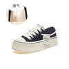 Leather little white shoes women's spring shoes women's platform heightening women's shoes pleated board shoes women