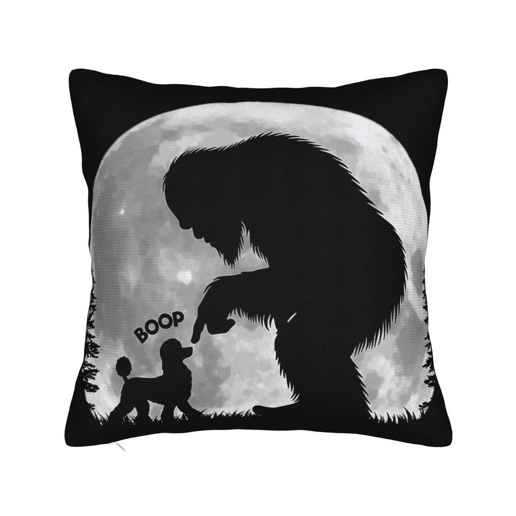 Fun Hand Boop Nose Bigfoot Cat Under Full Moon Night Lovers Pillow Case Comfy Pillow Cover For Wedding Party Trendy Pillowcases