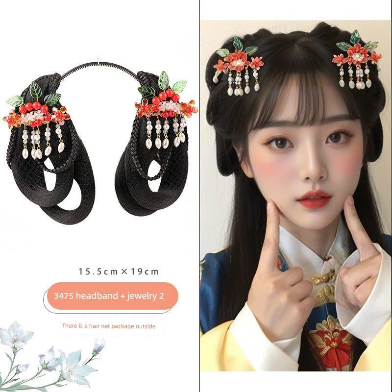 

Головной убор эпохи Мин, старинный костюм, цельный сценический пучок 3475 Headband Accessory Combination 2