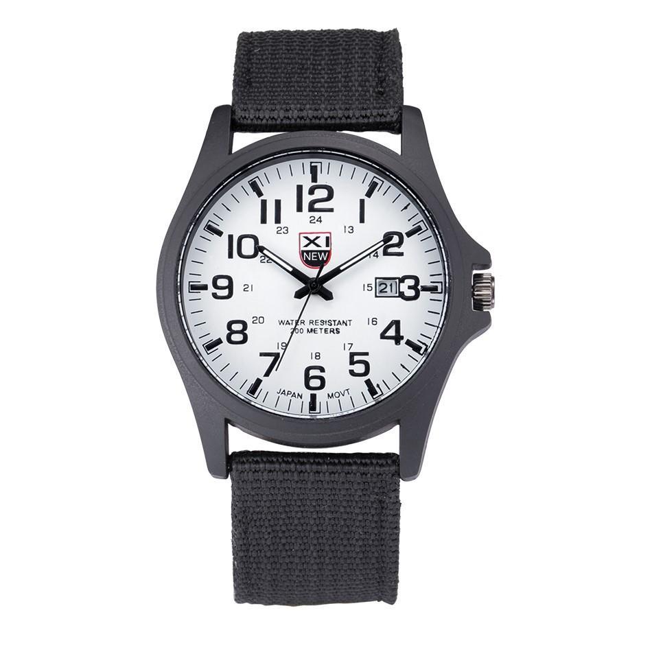 XINEW Cheap Watches Men's Nylon Calendar Army Quartz Watch