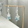 Elegant Blue Crystal Tassel Dangle Earrings for Women