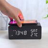 Wireless Charging Electronic Clock Creative Wooden Wireless Charging Clock Digital Clock Perpetual Calendar Sleep Alarm Clock