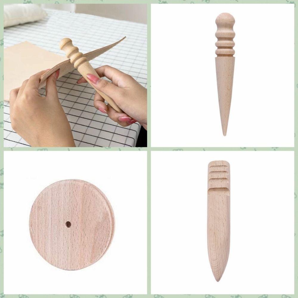 

3 шт. Полировальная палочка из кожи из цельного дерева Полировальная палочка для кожи ручной работы Полированная кромка