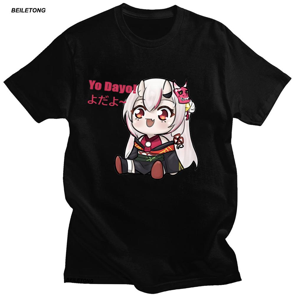 

Vtuber Hololive T shirts Nakiri Ayame Dayo Print Tshirts Short Sleeve Casual Harajuku 100% Cotton Tops Summer Kawaii Aesthetic 4XL