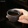 2pcs/80ml Yixing Purple Clay Tea Cup Handmade Relief Tea Cup Set Custom Beauty Master Cup Home Zen Tea Accessories
