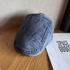 New Unisex Autumn Hat Suede Faux Leather Solid Color Beret Cap For Women Vintage Warm Visor Winter Caps For Men Outdoor Gift