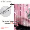 2Pcs Eyelash Curtainsstylish Pink Sparkles Blackout Curtains Adult Eyelash Diamond Aesthetic Curtains Drapes Makeup Eyelash