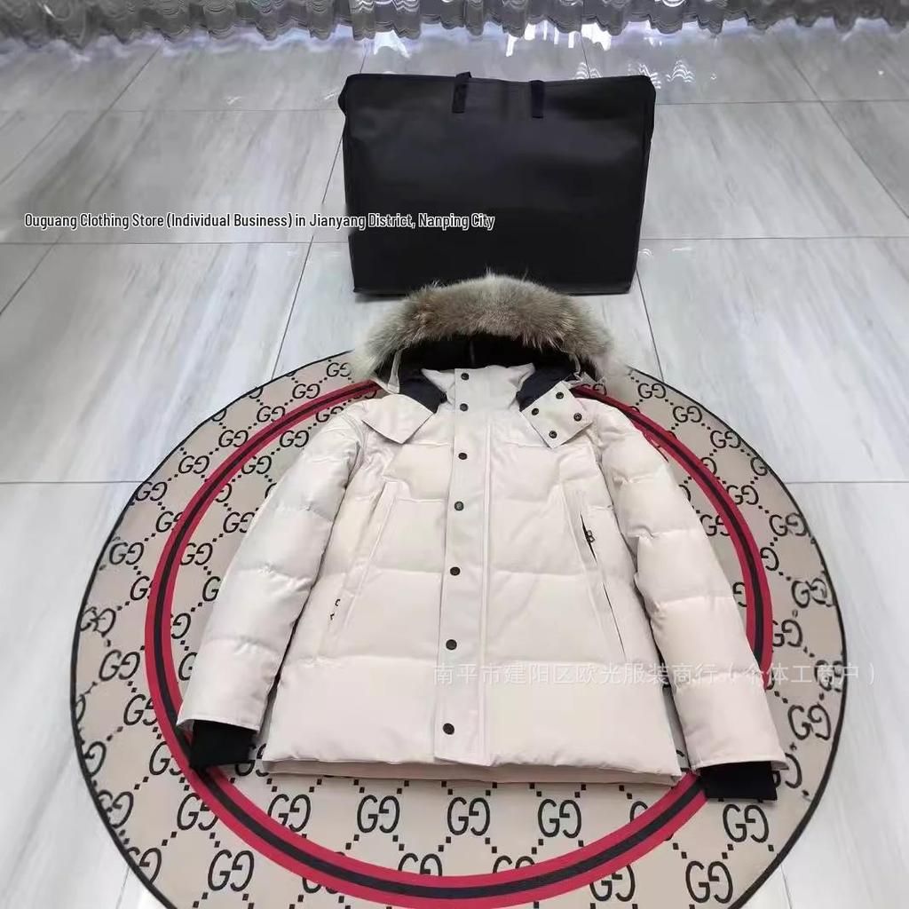 Canada Goose Down Jacket - 29 Styles, Wyndham Wolf Fur, Thick Unisex Mid-Length Parka 3808M