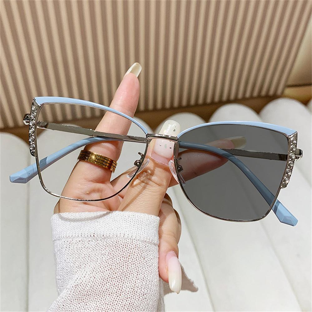Anti Blue Light Glasses Triangle Frame Metal Frame Eyewear Vintage Glasses Ultra-light Fashion Spectacles Glasses For Accessory