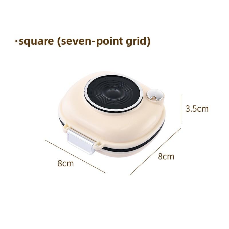 

Портативная коробка для лекарств, дорожная ручная кладь, коробка для хранения, герметичная семидневная коробка для лекарств, влагозащищенная многосекционная коробка для хранения таблеток Small