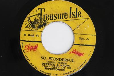 7-Zoll Schallplatte DERRICK, NAOMI, TOMMY MCCOOK, SUPER - So Wonderful / Froggy KEINE TREASURE ISLE 1965 Jamaika Reggae, Ska & Dub Gebraucht