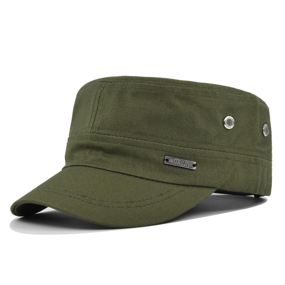Hat Men's Flat Military Hat Is Simple And Versatile, Middle-Aged Hat Spring And Autumn Duck Tongue Casual Fashion New Style