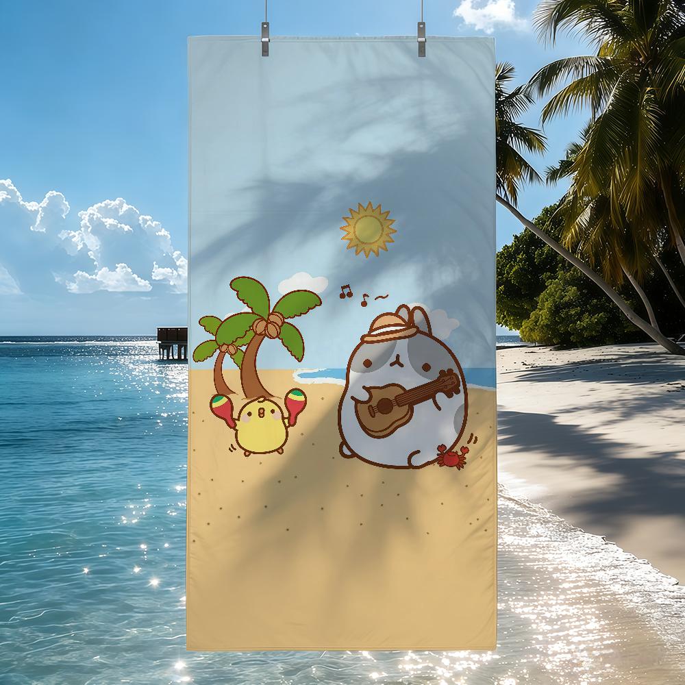 M-Molang CUTE Cartoon Towel Quick Drying Beach Towels Are Suitable For Swimming Pools Camping Yoga And The Gym