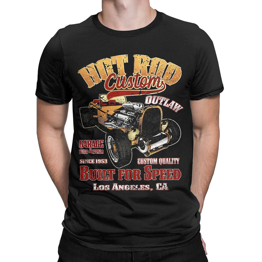 Hot Rod Tee Shirt for Men Women Printed T Shirts  100% Cotton Clothes