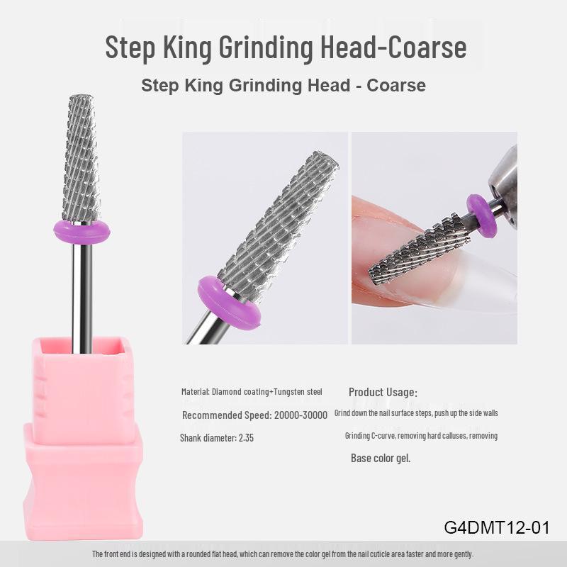 

Huiershun 5-in-1 Cross-Cut Tungsten Steel Diamond Grinding Head for Leveling, Debulking, and Nail Art