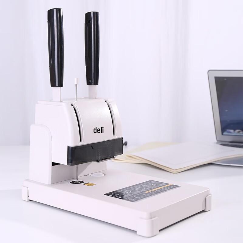 Deli 300-Page Manual Hot Melt Financial Binding Machine CN plug (adapter included)