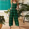 Womens Casual Overalls Jumpsuits Adjustable Straps Sleeveless Print Comfy Rompers With Pocket