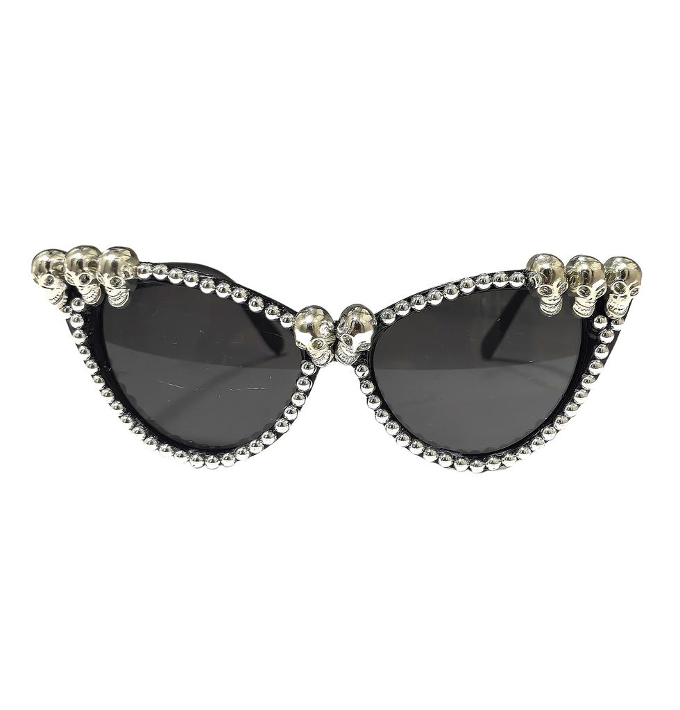 Trendy New Diamond-Encrusted Skull Sunglasses Fashionable Adult Decorative Sunglasses Party And Holiday Decorative Sunglasses