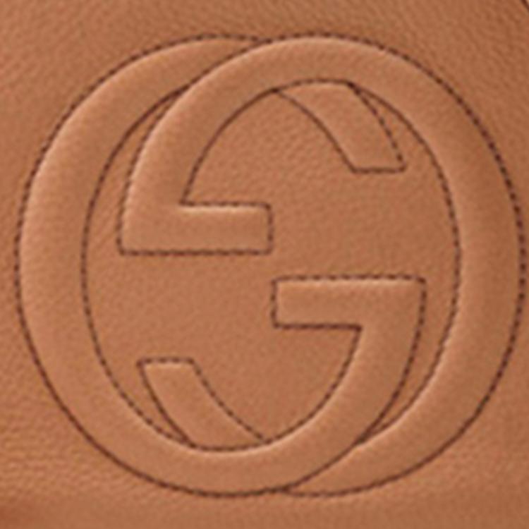 Gucci Soho Embossed Logo Tassel Leather Camera Bag Women Shoulder Bag Light-Brown 308364-A7M0G-2754