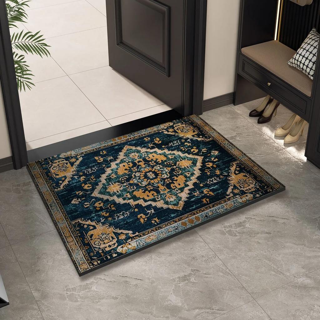 Vintage Persian Style Door Mat Collection Retro Floral Pattern Floor Mat For Entryway Classic Home Decor Enthusiasts