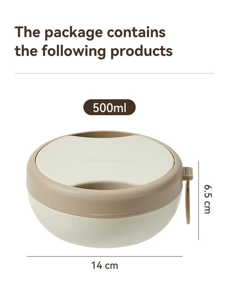 WORTHBUY Portable Bento Box With Chopsticks Spoon 304 Stainless Steel Anti Scalding Food Container Large Capacity Lunch Box