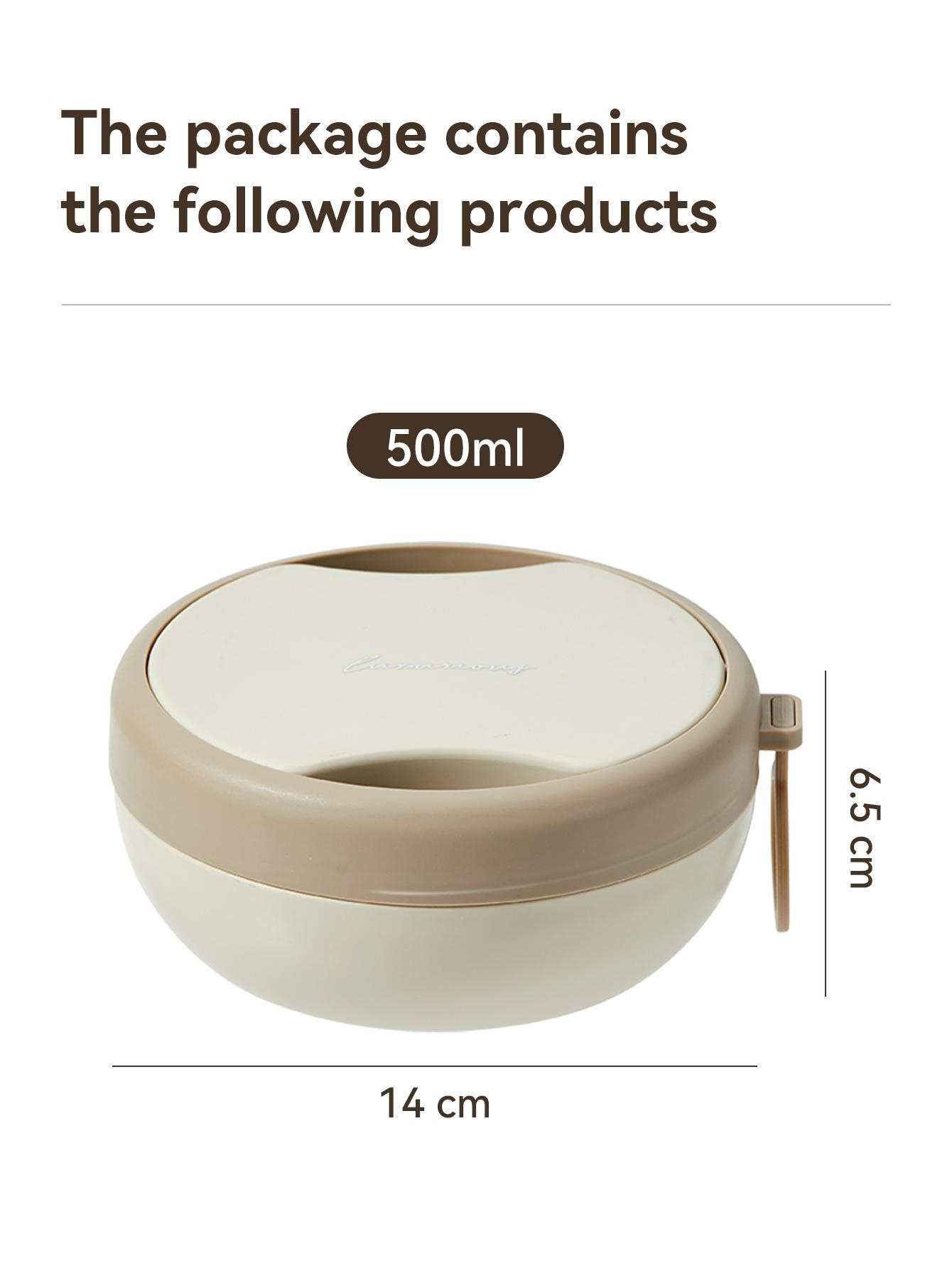 

WORTHBUY Portable Bento Box With Chopsticks Spoon 304 Stainless Steel Anti Scalding Food Container Large Capacity Lunch Box покинуть белый