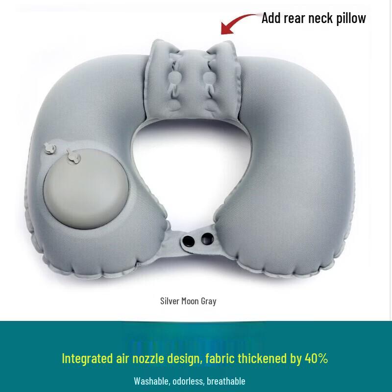 OEING Portable Press-Type Inflatable Travel Pillow