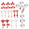 FRCOLOR 7-Piece Face Jewel Stickers for Forehead - Sparkling Face Gem Face Seals - Perfect for Halloween, Parties, Makeup, and Body Jewelry