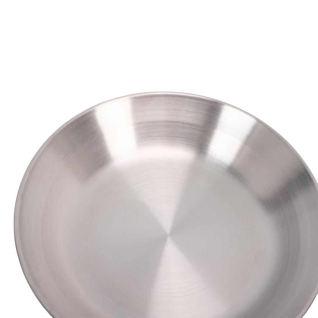 Portable Stainless Steel Camping Tableware Set Double layer Cup Thickened Bowl Plate Knife Fork Spoon Utensil Combo for