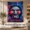 Tapestry Custom Name Text, Wall Hanging Tapestry Home Room DecorSaw Billy the Puppet