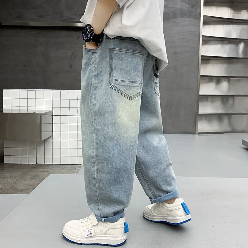 Boys' Pants Summer Pants Boys' Thin Tencel Jeans Children's Pants