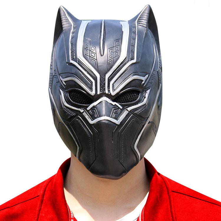 Black Panther Helmet Captain America3Civil War Mask Marvel Comics Halloween Latex Costume Black Panther Headgear