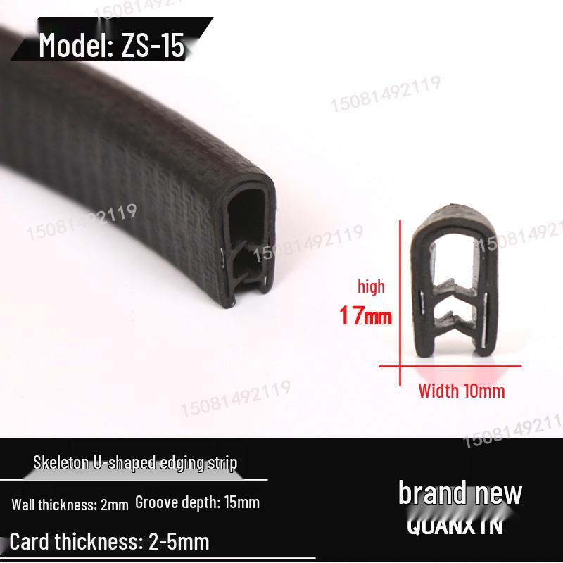 U-Shaped Rubber Edge Banding for Glass and Steel Tiles