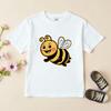 Cute Little Bee Cartoon Print Kids' T-Shirt Boy And Girl Breathable Short Sleeve Top Summer New Base Layer