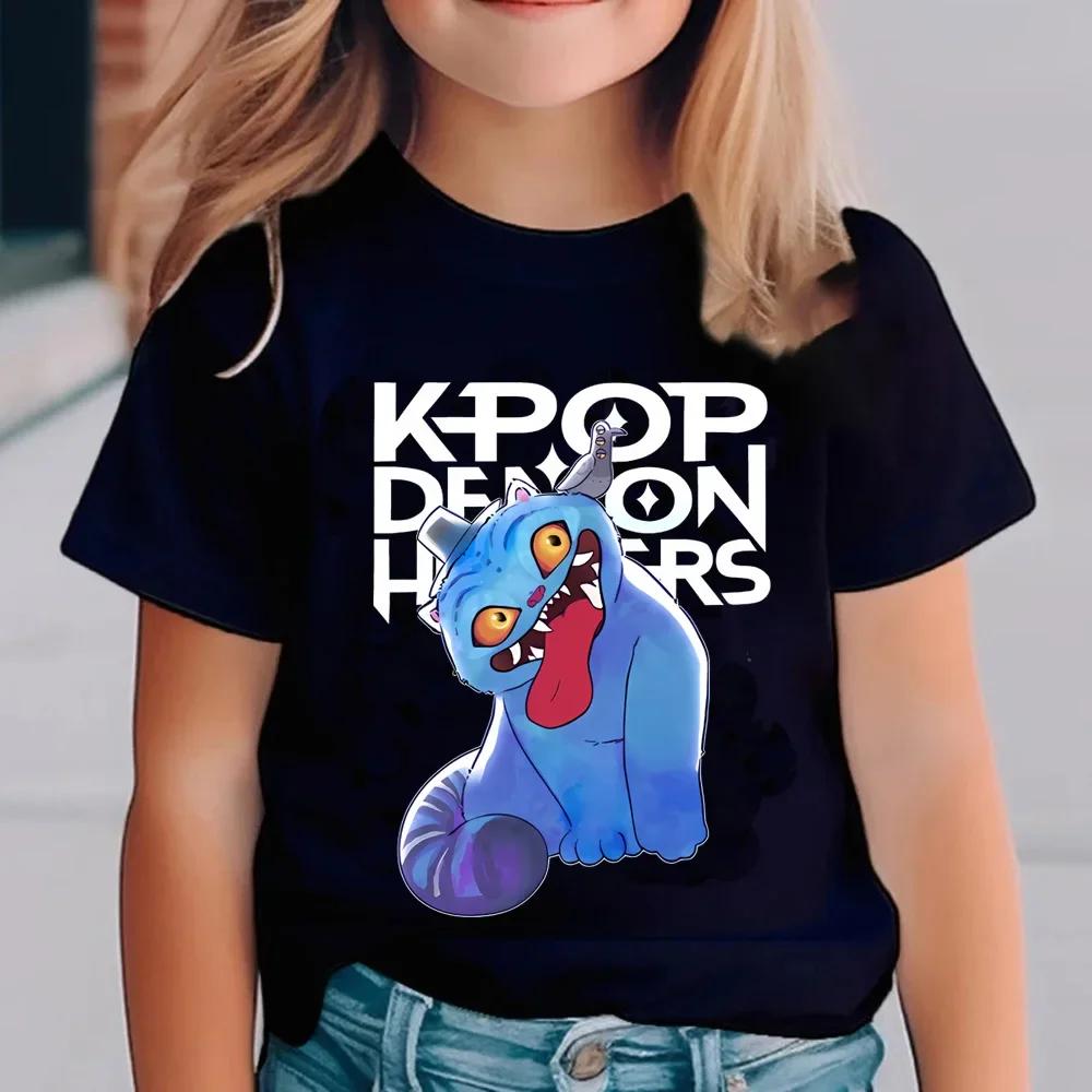 Kpop Demon Hunters Children's T-Shirt Kids Short Sleeve Cute Tiger Boys Girls Summer Fashionable Comfortable T-Shirt