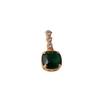 Copper-Plated Emerald Diamond Pendant Necklace for Women