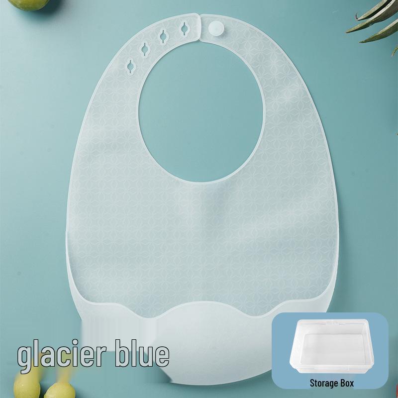 Ultra-Thin Waterproof Silicone Bib for Babies - Soft and Durable Drool and Food Catcher