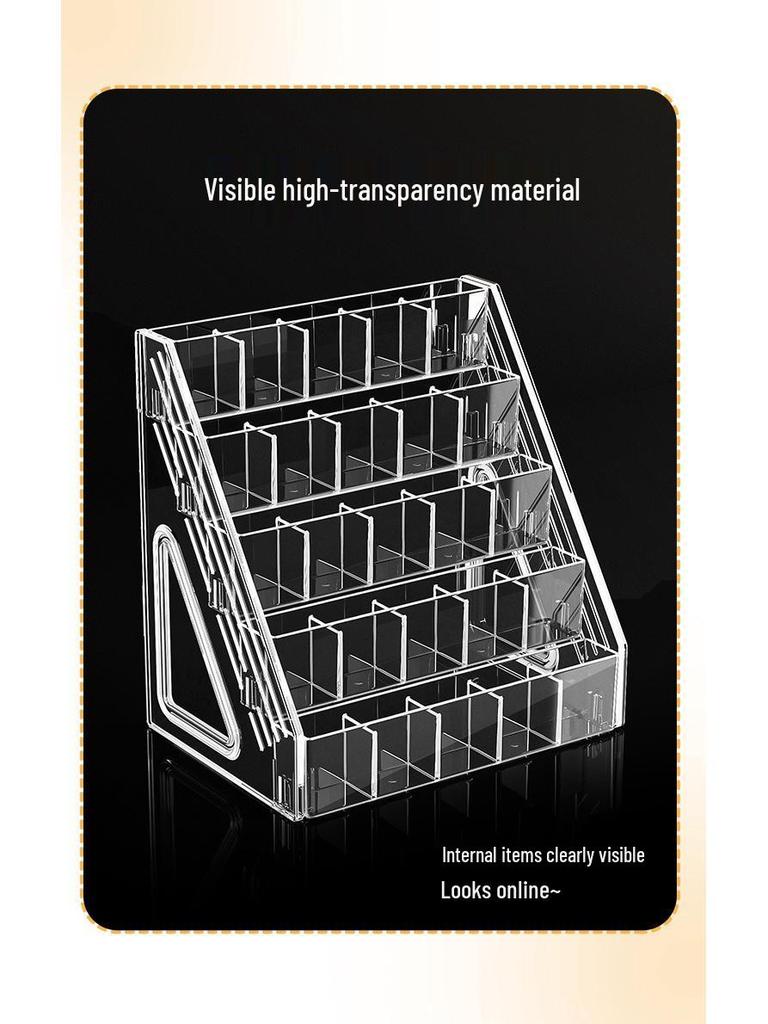 Ultraman Acrylic Card Display Stand - Tiered Desktop Postcard Organizer with Divided Slots