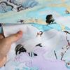 Japanese Bird and Crane Pattern Style Broadcloth Fabric for Made in Size 23C 110cm x nora.KM1040-BR-C Ukiyo-e Crafts, Cotton, Japan, Pre-Cut, (Light