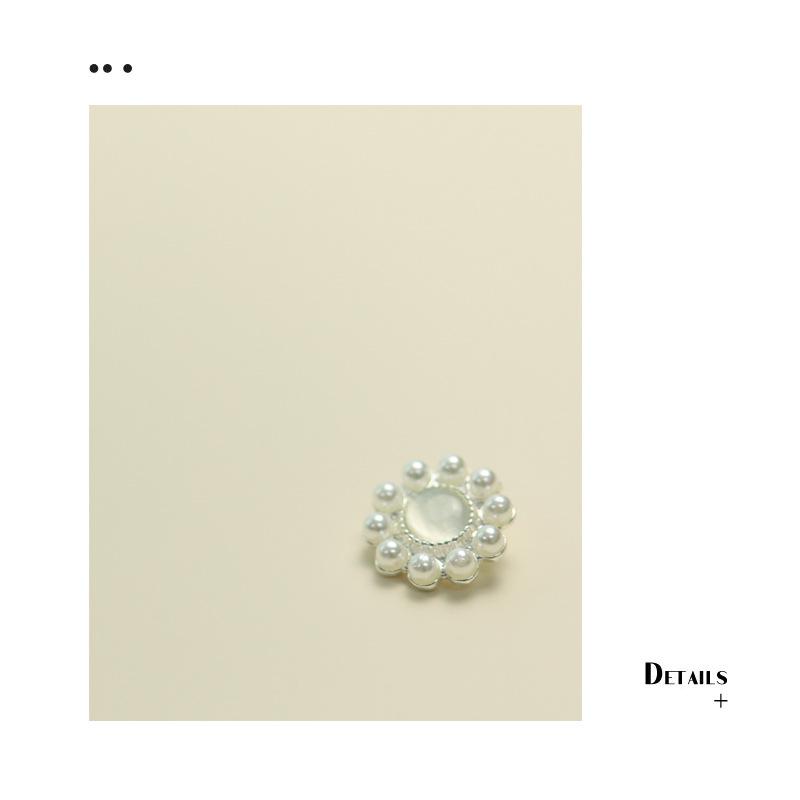 Beautiful Pearl Pearl Buttons Plum Blossom Metal Buttons Women'S Cardigan Blazer Sweater Decorative Buttons