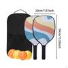 Pickleball Paddles Set of 2 Rackets Training Racquets Pink Purple